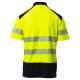 KOSZULKA POLO KRÓTKI RĘKAW ROAD - ŻÓŁTY FLUO-GRANATOWY