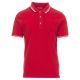 KOSZULKA POLO KRÓTKI RĘKAW SKIPPER - CZERWONY-BIAŁY