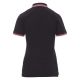 KOSZULKA POLO KRÓTKI RĘKAW SKIPPER LADY - CZARNY-FUKSJOWY NEON