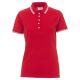 KOSZULKA POLO KRÓTKI RĘKAW SKIPPER LADY - CZERWONY-BIAŁY