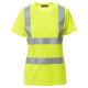 KOSZULKA T-SHIRT KRÓTKI RĘKAW AVENUE LADY - ŻÓŁTY FLUO