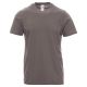 KOSZULKA T-SHIRT KRÓTKI RĘKAW PRINT - SZARY STALOWY