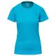 KOSZULKA T-SHIRT KRÓTKI RĘKAW RUNNER LADY - BŁĘKIT TURKUSOWY