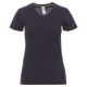 KOSZULKA T-SHIRT KRÓTKI RĘKAW V-NECK LADY - GRANATOWY