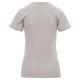 KOSZULKA T-SHIRT KRÓTKI RĘKAW V-NECK LADY MELANGE - SZARY MELANŻ