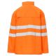 KURTKA PRZECIWDESZCZOWA OSTRZEGAWCZA HIVIS HURRICANE-JACKET - POMARAŃCZOWY FLUO