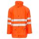 KURTKA PRZECIWDESZCZOWA OSTRZEGAWCZA HIVIS RIVER-JACKET - POMARAŃCZOWY FLUO