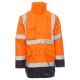 KURTKA ROBOCZA OSTRZEGAWCZA HIVIS DOCKYARD - POMARAŃCZOWY FLUO-GRANATOWY
