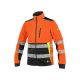 KURTKA SOFTSHELL CXS BENSON OSTRZEGAWCZA - POMARAŃCZOWO-CZARNY