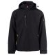 KURTKA SOFTSHELL Z KAPTUREM CREEK L.I.T. - CZARNY