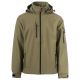 KURTKA SOFTSHELL Z KAPTUREM CREEK - ZIELONY WOJSKOWY