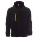 KURTKA SOFTSHELL Z KAPTUREM TRIP - CZARNY-CZARNY-ŻÓŁTY FLUO