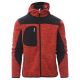 KURTKA SOFTSHELL Z KAPTUREM TRIP - CZERWONY-CZARNO-ŻÓŁTY FLUO