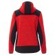 KURTKA SOFTSHELL Z KAPTUREM TRIP LADY - CZERWONY-CZARNO-ŻÓŁTY FLUO