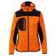 KURTKA SOFTSHELL Z KAPTUREM TRIP LADY - POMARAŃCZOWY FLUO-CZARNY