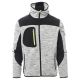 KURTKA SOFTSHELL Z KAPTUREM TRIP - SZARY MELANŻ-CZARNO-ŻÓŁTY FLUO