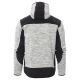 KURTKA SOFTSHELL Z KAPTUREM TRIP - SZARY MELANŻ-CZARNO-ŻÓŁTY FLUO