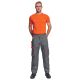 SPODNIE DO PASA DESMAN 2IN1 - SZARY-POMARAŃCZOWY