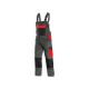 SPODNIE OGRODNICZKI CXS PHOENIX CRONOS MĘSKIE - SZARO-CZERWONY