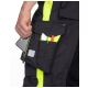 SPODNIE OGRODNICZKI NEON - CZARNO-ŻÓŁTY - 176-182CM