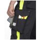 SPODNIE OGRODNICZKI NEON - CZARNO-ŻÓŁTY - 183-190CM