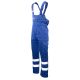 SPODNIE OGRODNICZKI OCIEPLANE BRIXTON SNOW PASY ODBLASKOWE - NIEBIESKI