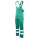SPODNIE OGRODNICZKI OCIEPLANE BRIXTON SNOW PASY ODBLASKOWE - ZIELONY