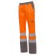 SPODNIE ROBOCZE CHARTER - POMARAŃCZOWY FLUO-SZARY STALOWY