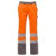 SPODNIE ROBOCZE CHARTER-WINTER - POMARAŃCZOWY FLUO-SZARY STALOWY