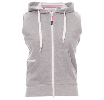 BEZRĘKAWNIK ROZPINANY BOXER+ LADY MELANGE - SZARY MELANŻ