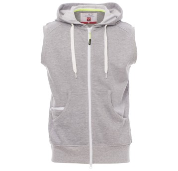 BEZRĘKAWNIK ROZPINANY BOXER+ MELANGE - SZARY MELANŻ