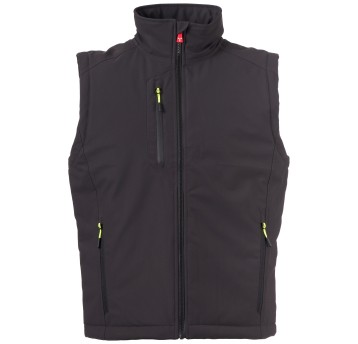 BEZRĘKAWNIK SOFTSHELL CREEK VEST LITE PAD - ANTRACYTOWY-CZARNY