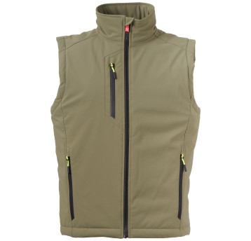BEZRĘKAWNIK SOFTSHELL CREEK VEST LITE PAD - ZIELONY WOJSKOWY-ZIELONY