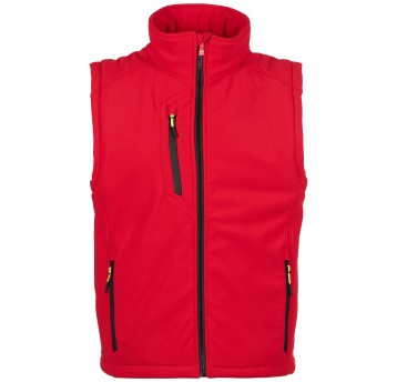 BEZRĘKAWNIK SOFTSHELL CREEK VEST PAD - CZERWONY-CZARNY