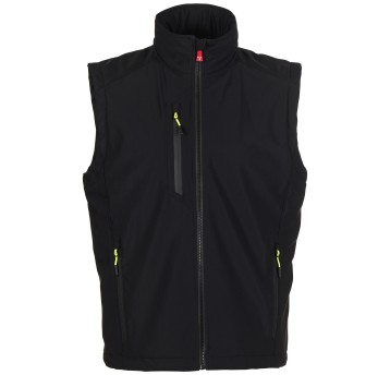BEZRĘKAWNIK SOFTSHELL CREEK VEST ULTRALITE PAD - CZARNY-CZARNY