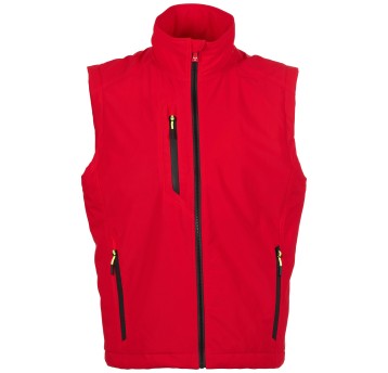 BEZRĘKAWNIK SOFTSHELL CREEK VEST ULTRALITE PAD - CZERWONY-CZARNY
