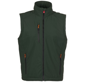 BEZRĘKAWNIK SOFTSHELL CREEK VEST ULTRALITE PAD - LEŚNA ZIELEŃ-CZARNY