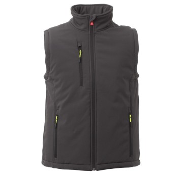 BEZRĘKAWNIK SOFTSHELL GALE VEST PAD - ANTRACYTOWY-CZARNY
