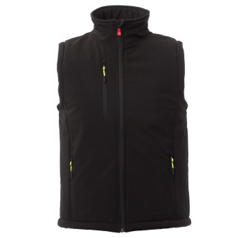 BEZRĘKAWNIK SOFTSHELL GALE VEST PAD - CZARNY-CZARNY