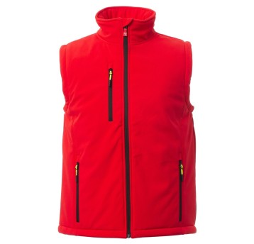 BEZRĘKAWNIK SOFTSHELL GALE VEST PAD - CZERWONY-CZARNY