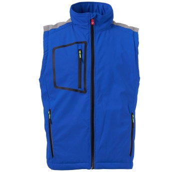 BEZRĘKAWNIK SOFTSHELL STREAM VEST LITE PAD - KRÓLEWSKI NIEBIESKI-GRANATOWY