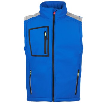 BEZRĘKAWNIK SOFTSHELL STREAM VEST PAD - KRÓLEWSKI NIEBIESKI-GRANATOWY