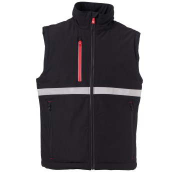 BEZRĘKAWNIK SOFTSHELL WISE VEST LITE PAD - CZARNY-CZARNY