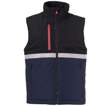 BEZRĘKAWNIK SOFTSHELL WISE VEST LITE PAD - GRANATOWY-CZARNY
