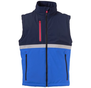 BEZRĘKAWNIK SOFTSHELL WISE VEST LITE PAD - KRÓLEWSKI NIEBIESKI-GRANATOWY