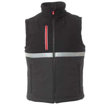BEZRĘKAWNIK SOFTSHELL WISE VEST PAD - ANTRACYTOWY-CZARNY