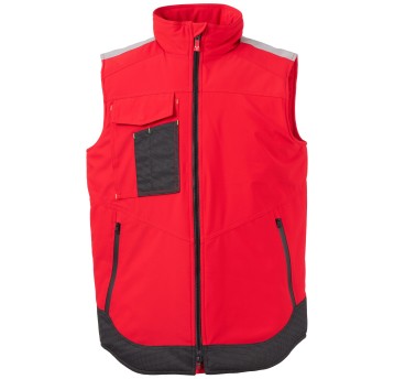 BEZRĘKAWNIK SOFTSHELL WONDER VEST LITE PAD - CZERWONY-CZARNY