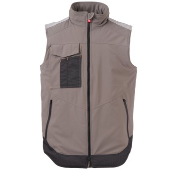 BEZRĘKAWNIK SOFTSHELL WONDER VEST LITE PAD - ZADYMIONY-CZARNY