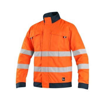 BLUZA CXS HALIFAX MĘSKA OSTRZEG. Z SIATKĄ - POMARAŃCZOWO-NIEBIESKI