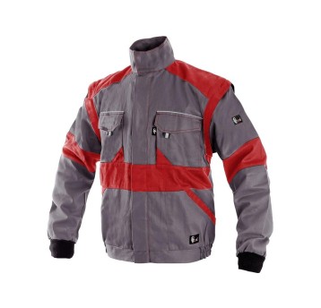 BLUZA CXS LUXY EDA MĘSKA - SZARO-CZERWONY